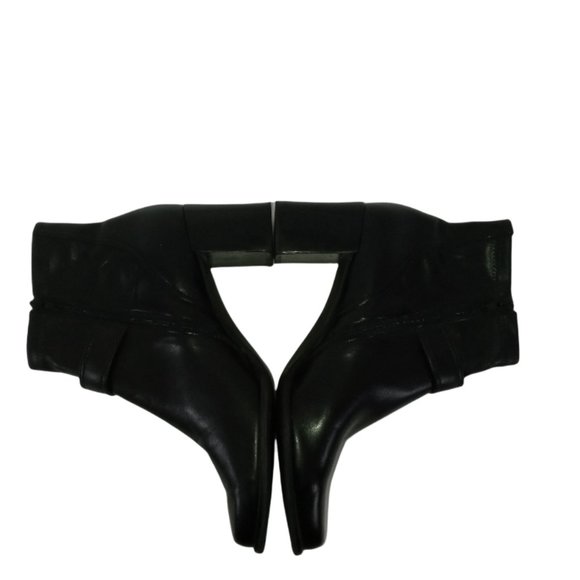 Franco Sarto Boots, Black Vegan Leather, Stretch Ankle Booties, Womens Size 10 - Picture 2 of 10